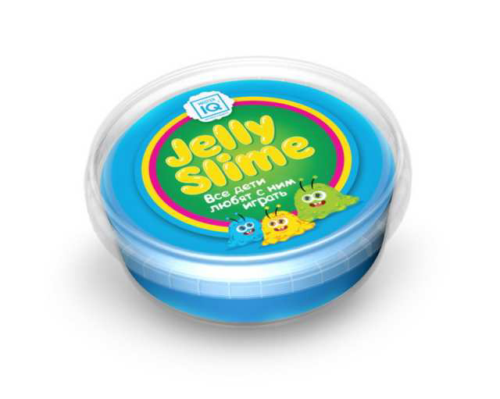 Слайм Master IQ Jelly Slime готовый синий с блестками - 0