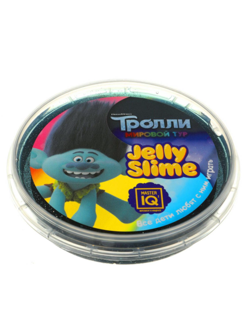 Слайм Master IQ Jelly Slime Тролли фиолетовый , в шайбе, готовый - 0