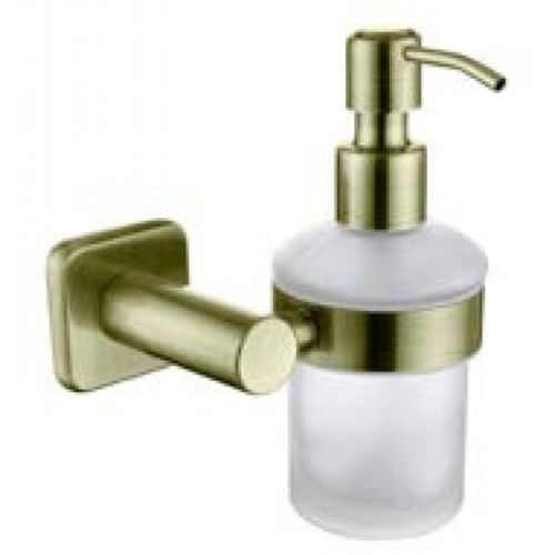 Дозатор для жидкого мыла настенный (стекло) бронза (цинк) (KH-4710) - 0
