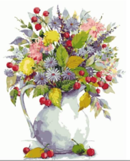 Картина по номерам MG2059 "Букет с одуванчиками и ягодами" - 0