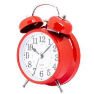Часы будильник настольные D=10 см (Красные) - 4