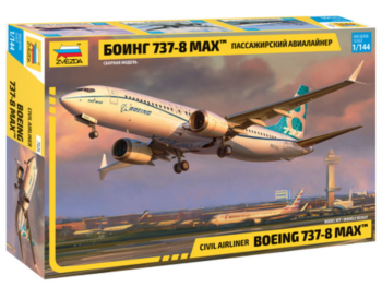 Модель сборная Пассажирский авиалайнер "Боинг 737-8 MAX"