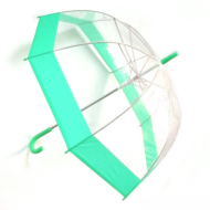 Зонт прозрачный купол зеленый - 0