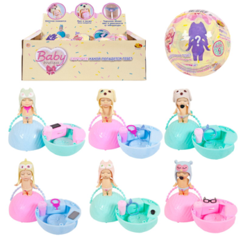 Пупс-куколка (сюрприз) в шаре, серия Baby boutique, с аксессуарами, 6 шт в дисплее, цена за штуку!