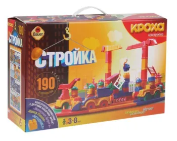 Конструктор КРОХА "Стройка", 190 элементов