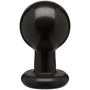 Круглая черная анальная пробка Classic Round Butt Plugs Large - 12,1 см.