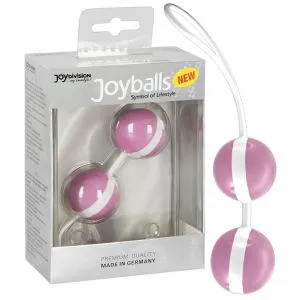 Нежно-розовые вагинальные шарики Joyballs Bicolored
