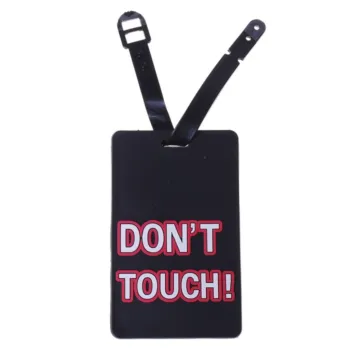 Бирка багажная DON`T TOUCH, цвет черный