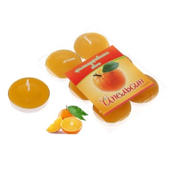 Свечи восковые в гильзе - аромат Апельсина