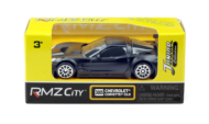 Машинка металлическая Uni-Fortune RMZ City 1:64 Chevrolet Corvette C6-R без механизмов, 2 цвета (черный/желтый), 7,35х3,23х2,03 см - 0