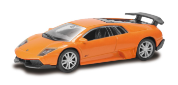Машинка металлическая Uni-Fortune RMZ City 1:64 Lamborghini Murcielago LP670-4 без механизмов, 2 цвета (оранжевый/желтый), 7,26х3,19х2,00 см