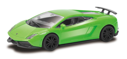 Машинка металлическая Uni-Fortune RMZ City 1:64 Lamborghini Gallardo LP570-4 без механизмов, 2 цвета (зеленый/белый), 7,18х3,10х1,95 см - 0