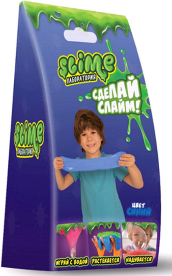 Набор для эксперементов Slime Лаборатория для мальчиков, малый, синий, 100 гр.