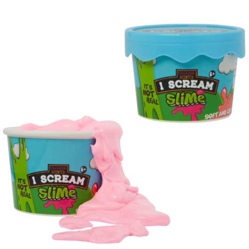 Слайм Junfa Жвачка для рук "I-Scream Slime" Мороженное, цвет розовый - 0