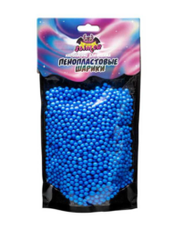 Наполнитель для слайма Slimer "Пенопластовые шарики" 4мм Голубой ТМ "Slimer" - 0