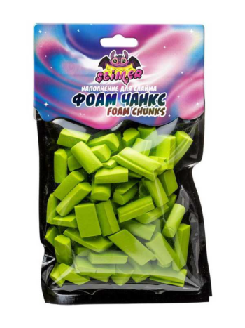 Наполнитель для слайма Slimer ФОАМ ЧАНКС (Foam Chunkc) Ярко-зеленый ТМ "Slimer"