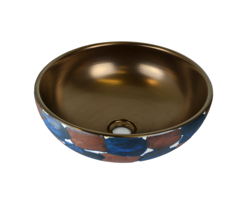 Раковина-чаша Bronze de Luxe бронзовая с декором (147B) - 1
