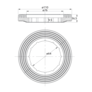 Одноуровневая водосливная арматура, нижний подвод, Тип А. круглая резинка IDDIS (F012400-0004) - 3