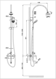 Душевая система D&K Rhein Ambrosius (DA1343701C11) - 11