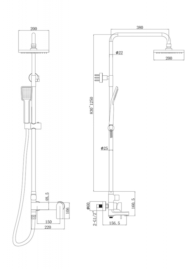 Душевая колонна со смесителем для ванны (F6333367CP-A-RUS) - 1