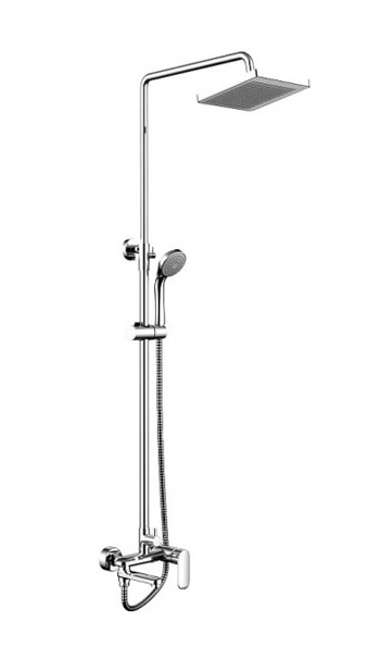 Душевая колонна Bravat Opal со смесителем для ванны, поворотный излив (F6125183CP-A-RUS)