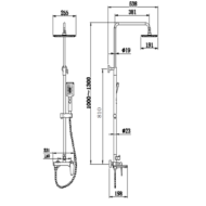Душевая колонна Bravat Arden со смесителем для ванны и душа (F6351385CP-A1-RUS) - 1