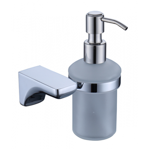 Дозатор для жидкого мыла настенный (стекло) хром (цинк) (KH-1510) - 0