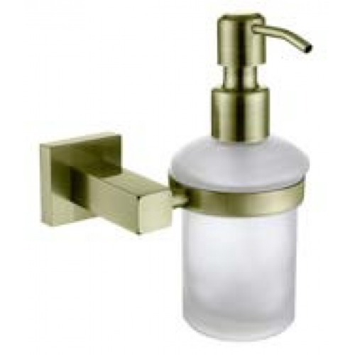 Дозатор для жидкого мыла настенный (стекло) бронза (латунь) (KH-4310) - 0