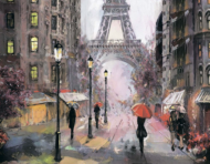 Алмазная живопись LG249 "Париж под дождем" - 0