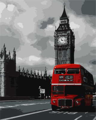 Картина по номерам GX8104 "Лондонский автобус"