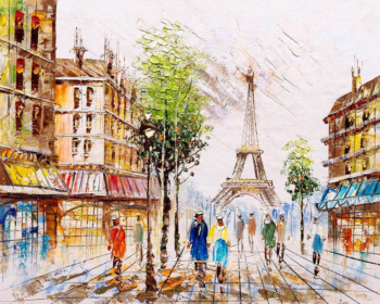 Картина по номерам MG2163 "Париж в лучах света"