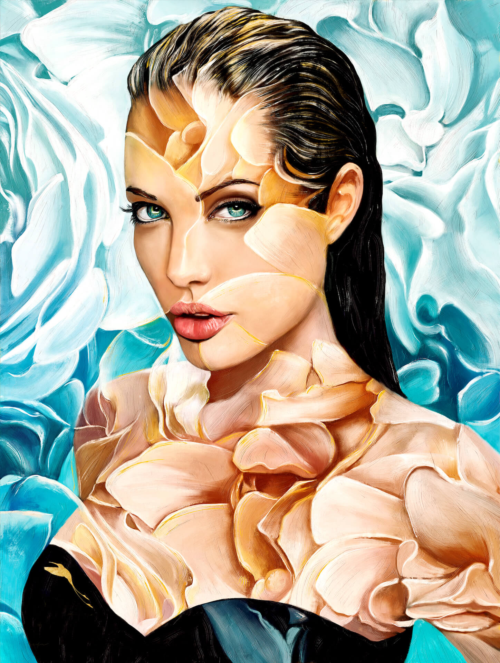 Алмазная живопись LMC014 "Анджелина Джоли" - 0