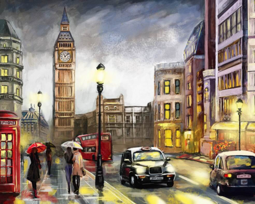 Картина по номерам MG2162 "Красочный Лондон" - 0