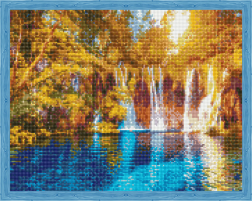 Алмазная живопись QA204014 "Осенний водопад" - 0