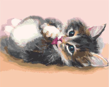 Картина по номерам MG2076 "Милый котенок"