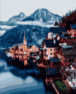 Картина по номерам GX31191 "Городок в горах"