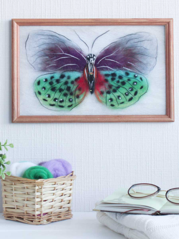 Картина шерстью SH031 "Бабочка "Баттерфляй""