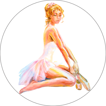 Вышивка крестиком VC04 "Сидящая балерина"
