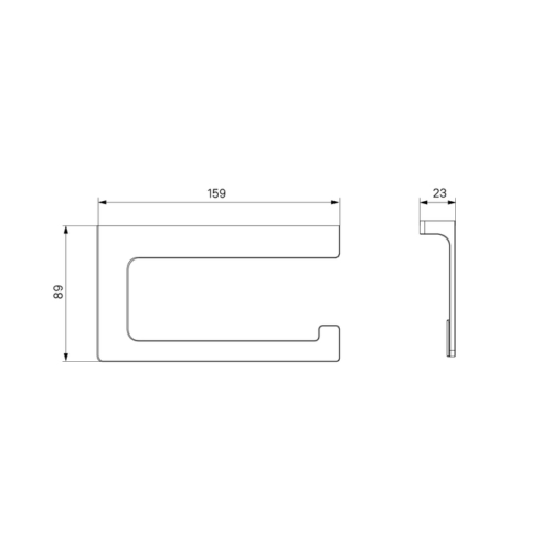 Держатель для туалетной бумаги IDDIS Slide без крышки, сплав металлов, графит (SLIGM00i43) - 3