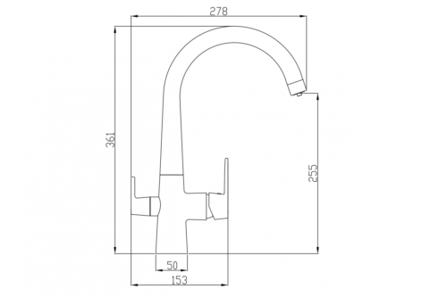 Смеситель для кухни ZORG Steel Hammer (SH 819 BLACK BR) - 1