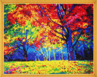 Алмазная живопись LG229 "Радужный лес" - 0