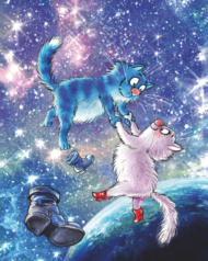 Алмазная живопись LG274 "Коты в космосе" - 0