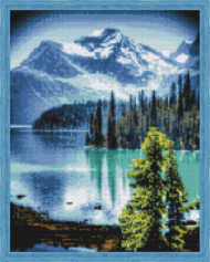 Алмазная живопись QA202812 "Горное озеро" - 0