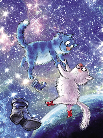 Картина по номерам ME1131 "Коты в космосе"