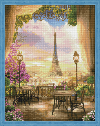 Алмазная живопись QA202991 "Кафе в Париже"