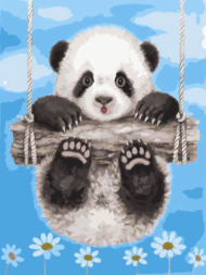 Картина по номерам EX5240 "Панда на качелях" - 0