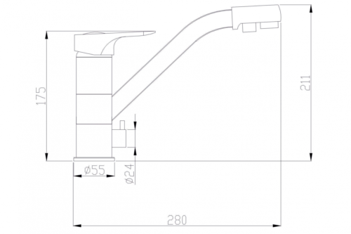 Смеситель для кухни ZORG Steel Hammer (SH 321 BRONZE) - 1
