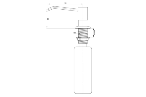 Дозатор жидкого мыла ZORG (ZR-28 STEEL) - 1