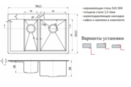 Мойка для кухни Zorg (R 5178-2-R) - 1