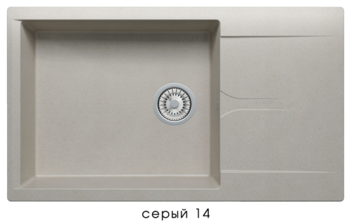 Кухонная мойка POLYGRAN Gals-862 (GALS-862 Серая №14) - 0